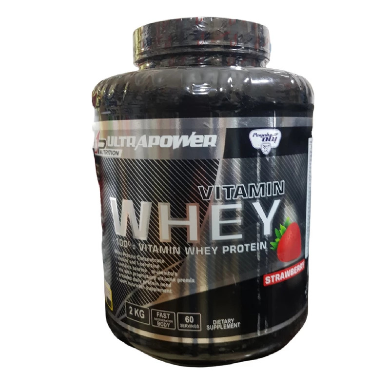 پودر وی پروتئین و پرمیکس ویتامین پگاه 2 کیلو گرم- توت فرنگی ا Vitamin Whey Protein Pegah